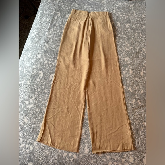 Zara Tall Wide Leg Trousers in Caramel Brown | High Waisted | Small - Picture 7 of 10